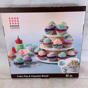 Sweet Creations by Good Cook Cake Pop Cupcake Stand Holder and Sticks Baking